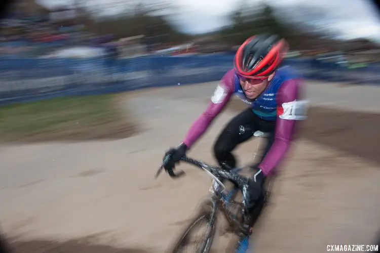 Jeremy Powers took off to win his third title in a row. Elite Men, 2016 Cyclocross National Championships. © Cyclocross Magazine