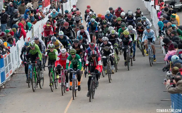 Elite Men's start, 2016 Cyclocross National Championships. © Cyclocross Magazine