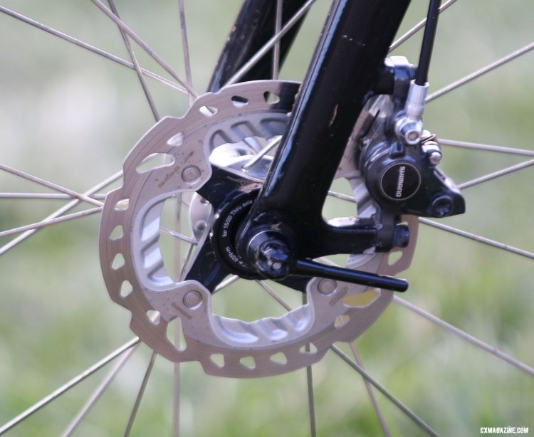 Stock build Shimano rotors provide plenty of control and stopping power. © Cyclocross Magazine