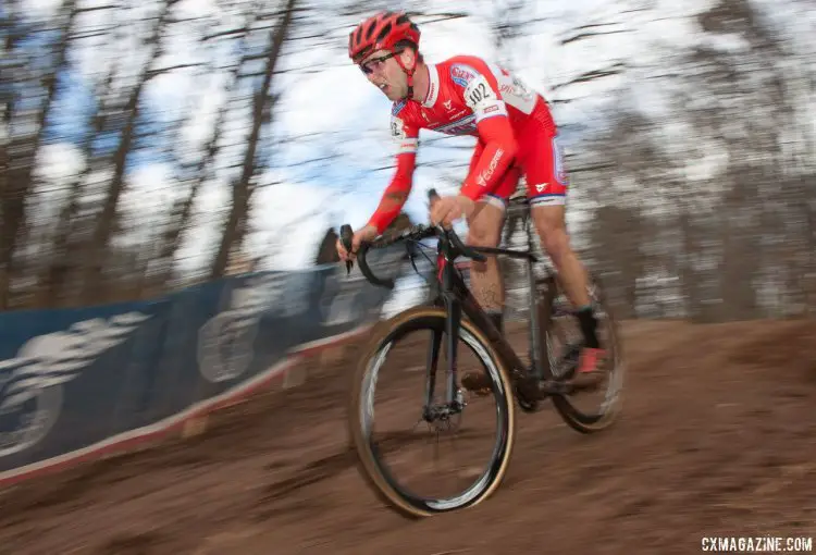 In his last year of U23 eligibility, Tobin Ortenblad took home the Stars and Stripes jersey. © Cyclocross Magazine