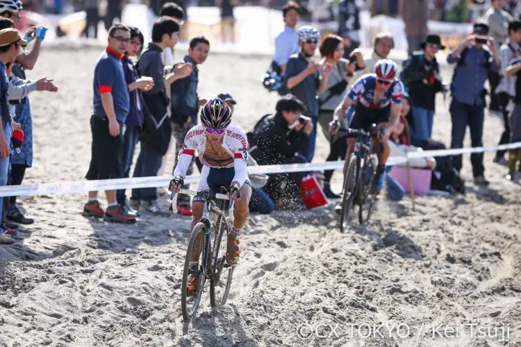 Yu Takenouchi took the lead in first half of the race but couldn't hold on. © CX Tokyo / Kei Tsuji