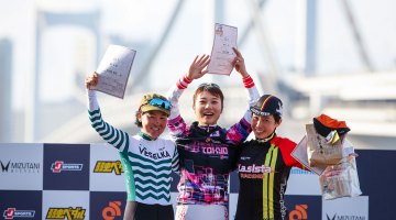 The Elite Women's podium. 2016 Cyclocross Toko © Kei Tsuji