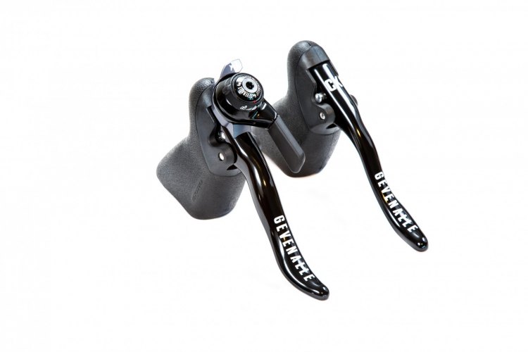 Genevalle's new GX1 shifters are designed for single-ring set-ups and short pull brakes. Photo courtesy: Genevalle