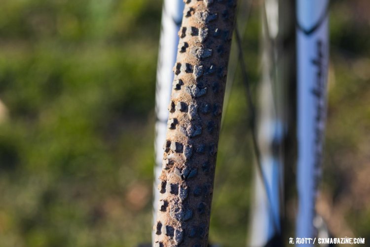The Clement MXP tread was a popular choice all week at Nationals. 2016 Cyclocross National Championships. © R. Riott / Cyclocross Magazine