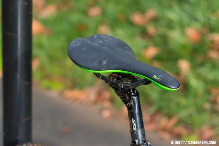 Willsey's Fabric saddle mounted atop his Zipp Service Course SL seatpost. 2016 Cyclocross National Championships. © R. Riott / Cyclocross Magazine