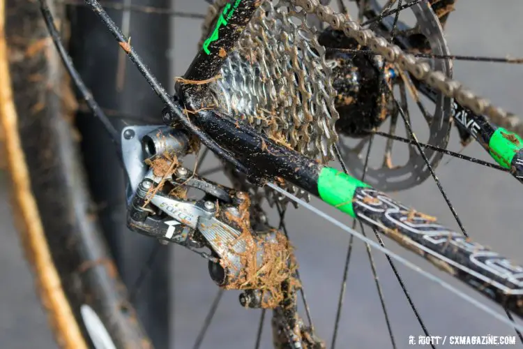 Willsey rolls on SRAM's Force 1 drivetrain. 2016 Cyclocross National Championships. © R. Riott / Cyclocross Magazine