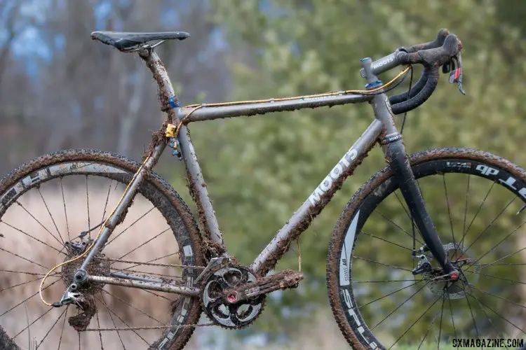 Gage Hecht's Moots Pscyhlo-X. 2016 Cyclocross Nationals & Worlds bikes. © Cyclocross Magazine