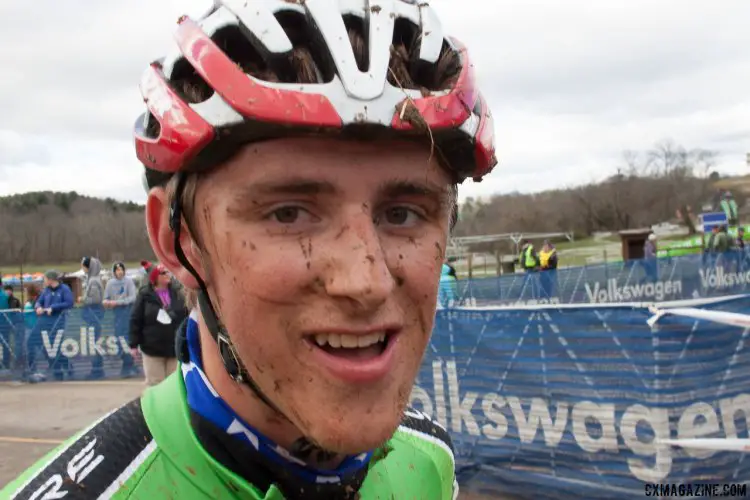 Gage Hecht was all smiles after taking the 2016 National Championship title. 2016 Cyclocross Nationals & Worlds bikes. © Cyclocross Magazine