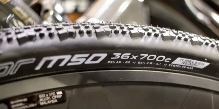 Clement Xplor MSO 36c tubeless will be Clement's first tubeless gravel tire. Coming soon, $75. New gravel and cyclocross tires, NAHBS 2016. © Cyclocross Magazine