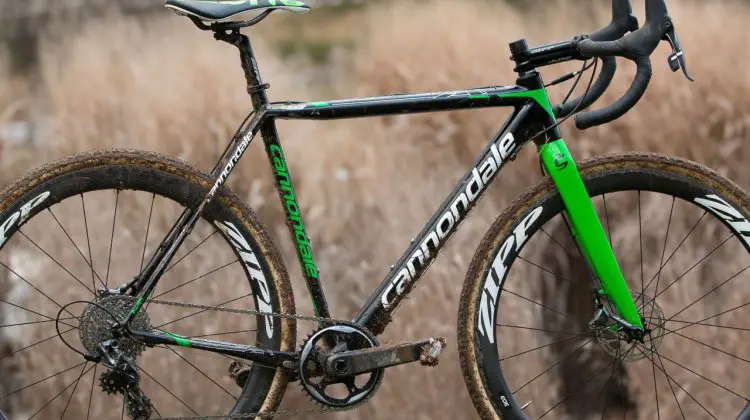 Stephen Hyde's Cannondale Super-X with Zipp 303 tubulars, SRAM Force 1, and Challenge Baby Limus tubulars. 2016 Cyclocross Nationals. © Cyclocross Magazine