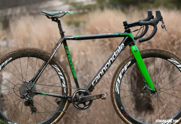 Stephen Hyde's Cannondale Super-X with Zipp 303 tubulars, SRAM Force 1, and Challenge Baby Limus tubulars. 2016 Cyclocross Nationals. © Cyclocross Magazine