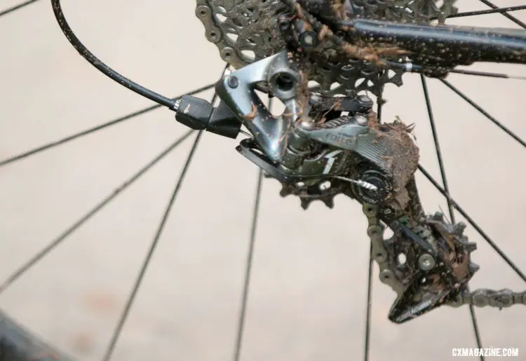 Stephen Hyde's Cannondale Super-X is an all Force 1 affair. 2016 Cyclocross Nationals. © Cyclocross Magazine