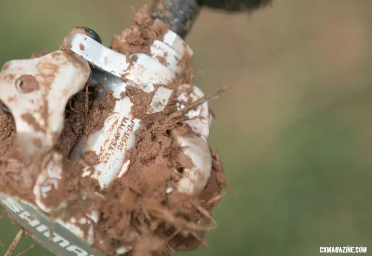 Stephen Hyde used the mid-level Shimano PD-M540 SPD pedals. 2016 Cyclocross Nationals. © Cyclocross Magazine