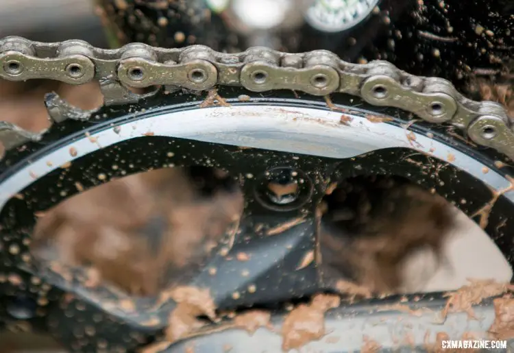 Stephen Hyde's Cannondale Super-X with the SRAM Force 1 X-Sync 42t chainring. 2016 Cyclocross Nationals. © Cyclocross Magazine