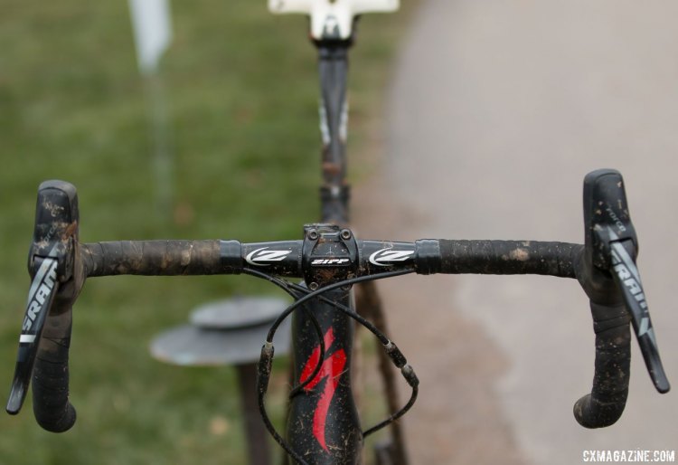 Oretenblad's bike features a cockpit from Zipp. © Cyclocross Magazine