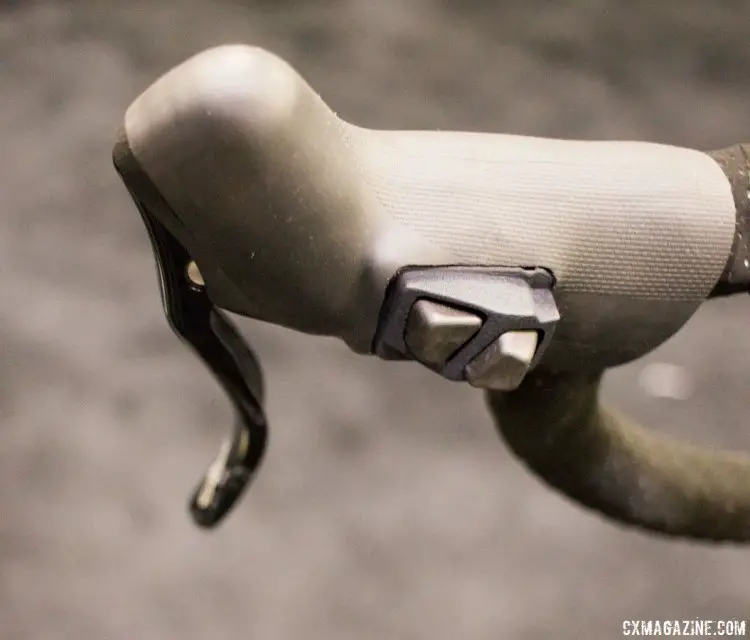 TRP Brakes booth debuted the Di2 Adapters for its Hylex brakes at NAHBS 2015, and now the product used by Ben Berden is available to the public and seen on this Ti Cycles bike. NAHBS 2016. © Cyclocross Magazine