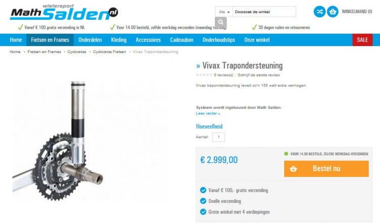 Vivax pedal-assist motor system offered by salden.nl