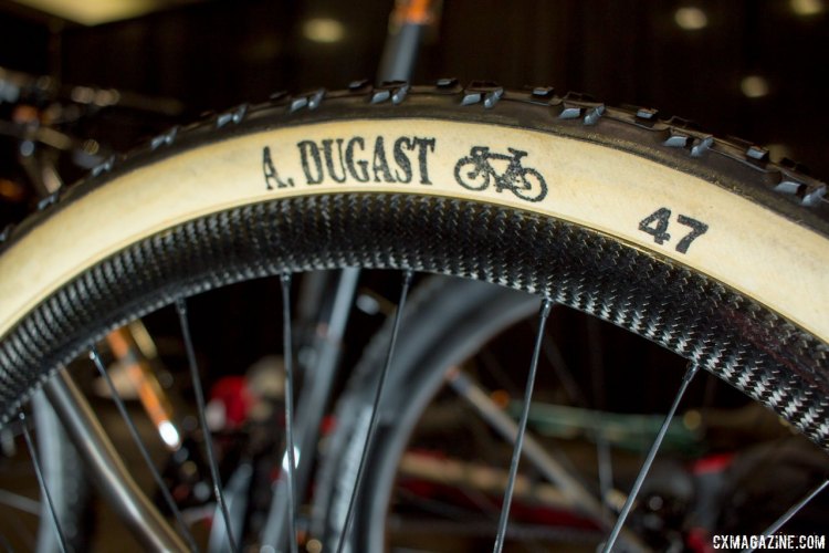 Dugast gravel tires? The 29er Dugast tubular on this Wittson titanium hardtail mtb. We'd race cx on it. NAHBS 2016. © Cyclocross Magazine