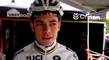 Interview: 2016 World Champion Wout van Aert at the 2016 Parkcross Maldegem.