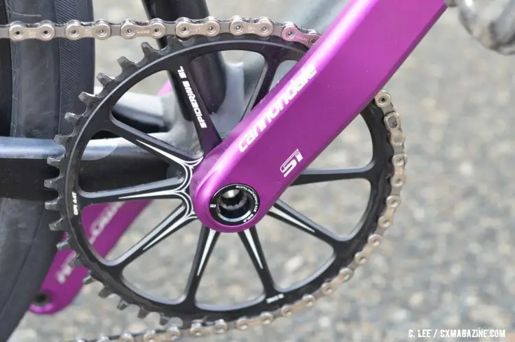 Cannondale's Hollogram crank is a work in minimalism. © Clifford Lee / Cyclocross Magazine