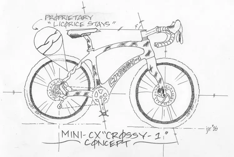 Concept drawings from Kidz Karbon of their 20" wheel kids' cyclocross bike. Photo courtesy: Kidsz Karbon