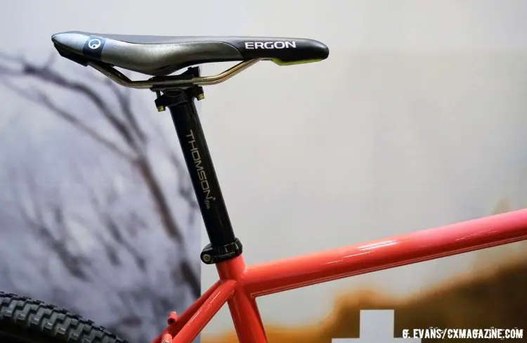 A Thomson seat post and collar continue the WolfBeard’s theme of durability. © Greg Evans/Cyclocross Magazine