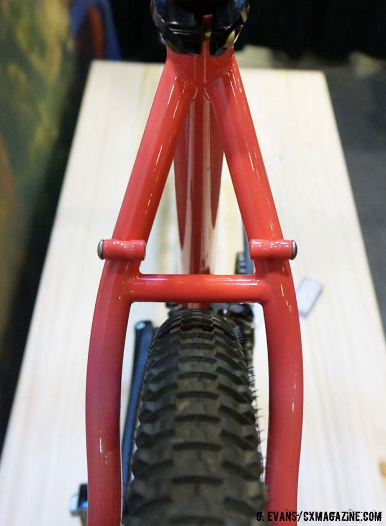 Fender and rack mounts are included on the frame and (steel) fork so customers can load-up should they yearn to answer the call of the great outdoors. © Greg Evans/Cyclocross Magazine