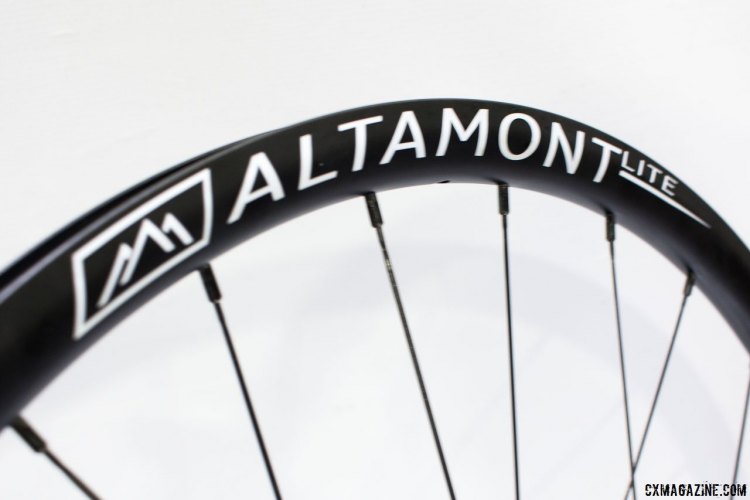 The Altamont Lite wheelset looks to be a versatile wheelset, and is available with axle caps for all axle options and tubeless tape and valves. $750/set. NAHBS 2016. © Cyclocross Magazine