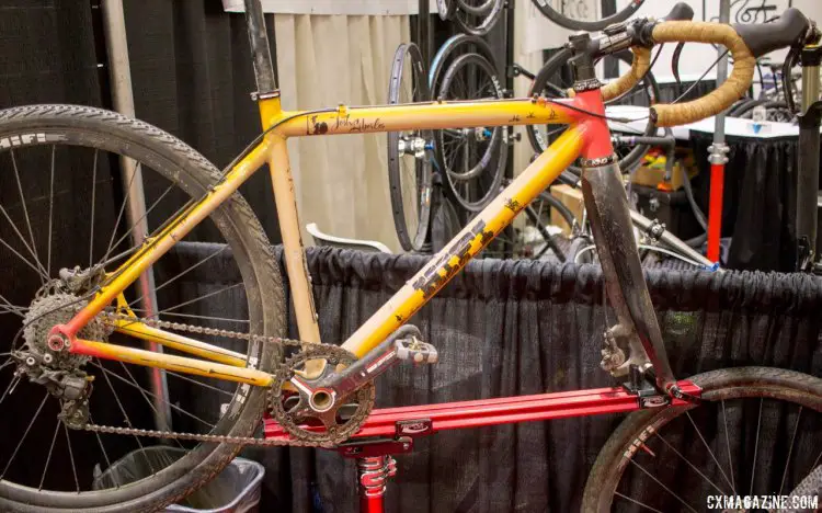 Josh Liberles' bike showcased the hydraulic and DynaSys options from Gevenalle in a 1x setup. NAHBS 2016. © Cyclocross Magazine