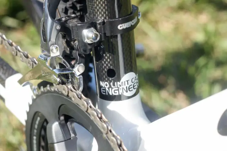The Lembeek frame is drilled for electronic drivetrains. © Andrew Reimann / Cyclocross Magazine