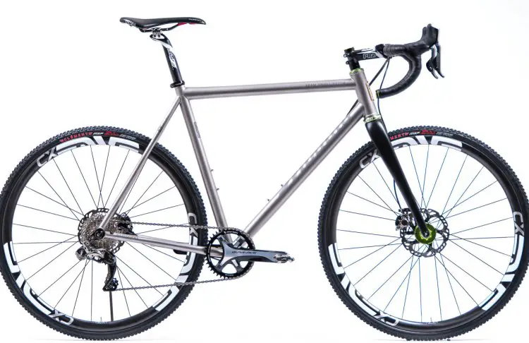The latest iteration of the Mosaic Bespoke Bicycles' titanium XT1 cyclocross bike. NAHBS 2016. © Cyclocross Magazine