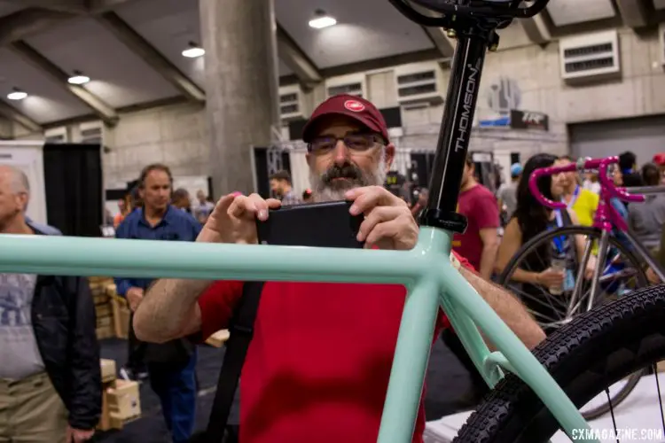 The Thrive Cycles' Steel cyclocross/gravel bike caught the attention of many show attendees, including us. NAHBS 2016. © Cyclocross Magazine