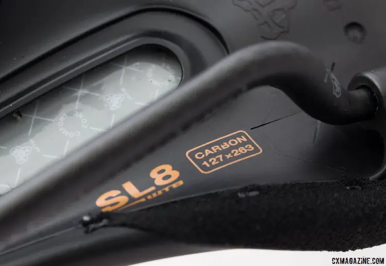 WTB's new lightweight 153 gram carbon rail SL8 sadde. © Cyclocross Magazine