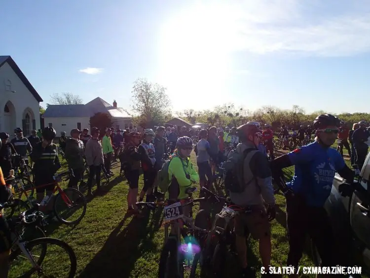 Clear skies and bright sun greeted the riders. 2016 Castell Grind. © Curt Slaten