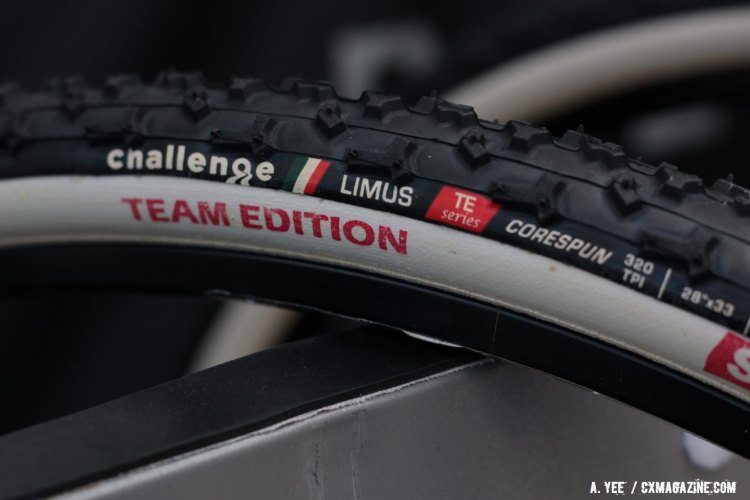 Challenge Tires' new Team Edition offerings feature distinctive sidewall graphics. © Andrew Yee / Cyclocross Magazine