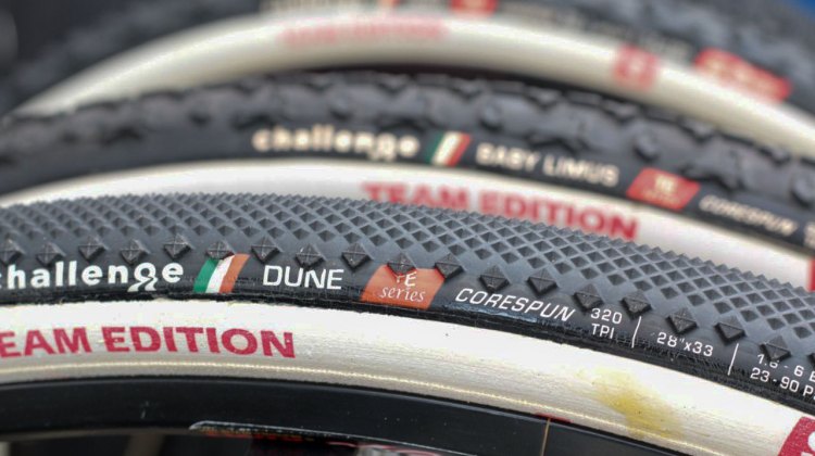 Challenge Tires' new Team Edition Dune features a diamond tread that's almost file-like as well as slight side knobs. © Andrew Yee / Cyclocross Magazine
