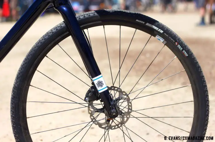 Both bikes roll on Bulls brand hoops. The rims are laced up to formula hubs and finished off with a set of 700x40c Maxxis Rambler tires. Sea Otter Classic 2016 © Greg Evans / Cyclocross Magazine