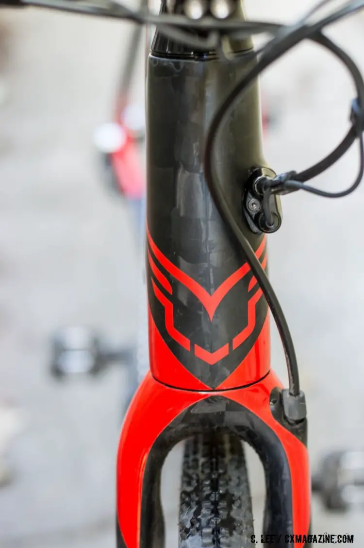 ports for internal routing of the control lines both in the frame and fork