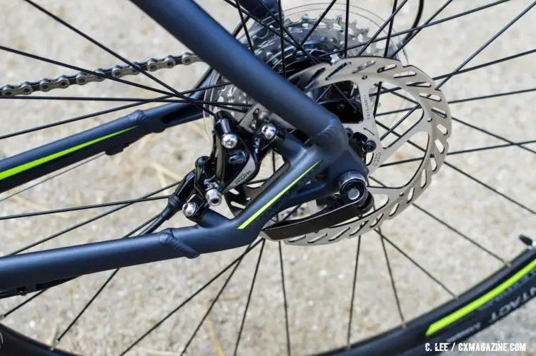 The Schwinn Vantage RX-1 features SRAM Force hydraulic discs. 2016 Sea Otter Classic. © Clifford Lee / Cyclocross Magazine