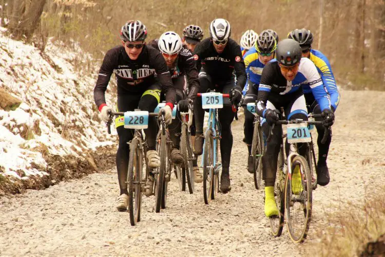 The first climb of the day. © Aaron Cruikshank / Cyclocross Magazine