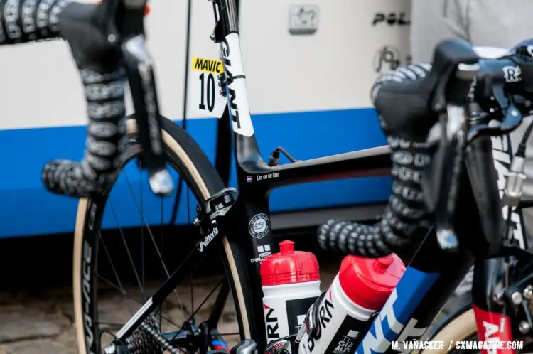 Lars van der Haar's Paris-Roubaix bike. © Mario Vanacker / Cyclocross Magazine
