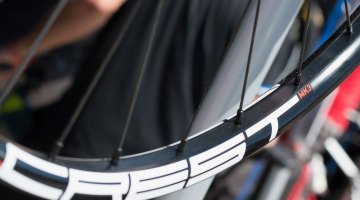 NoTubes' Crest wheels have went up a bit in price, going from $650 to $679. Rims are now $100. Rear Neo hub now features replaceable caps for different axle configurations. Sea Otter Classic 2016. © Cyclocross Magazine