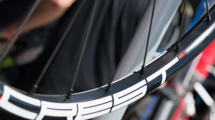NoTubes' Crest wheels have went up a bit in price, going from $650 to $679. Rims are now $100. Rear Neo hub now features replaceable caps for different axle configurations. Sea Otter Classic 2016. © Cyclocross Magazine