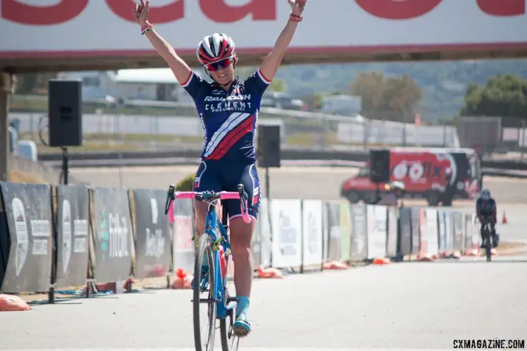 Mani kicks off her cyclocross season with a big win. Will the World Cup and Worlds title follow? Sea Otter Classic 2016 Cyclocross Race. © Cyclocross Magazine