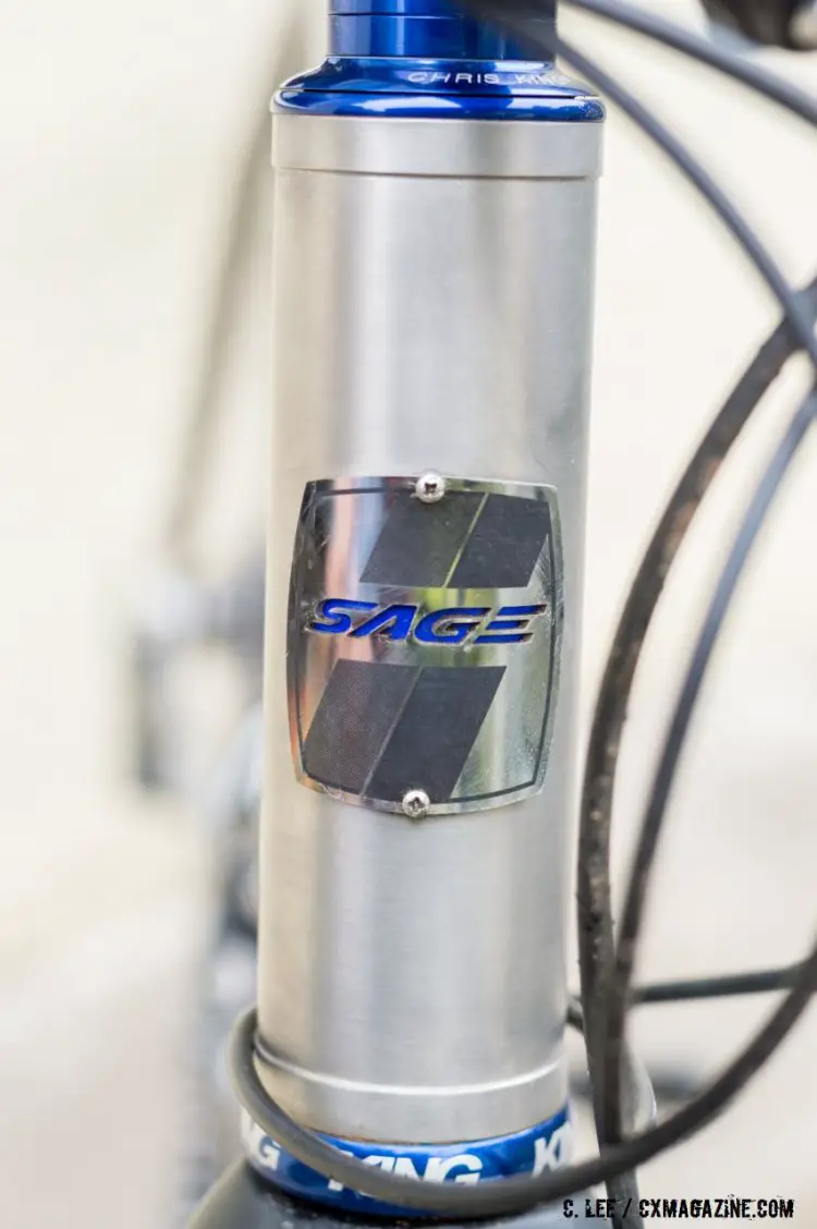 Sage Cycles headbadge. ©️ Clifford Lee / Cyclocross Magazine