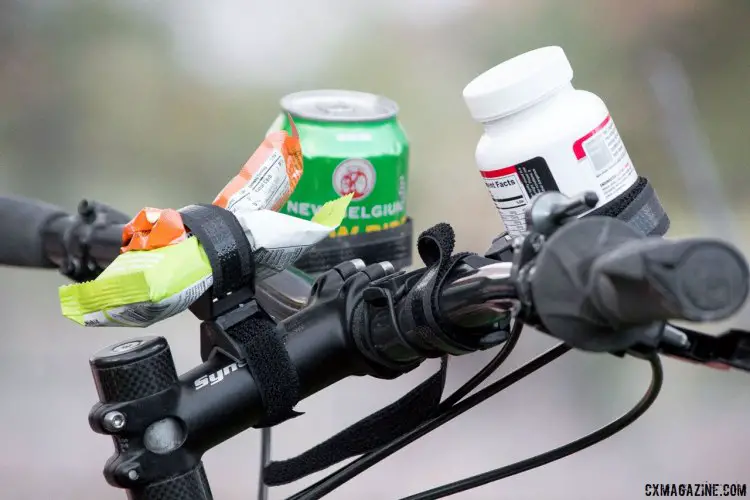 SKS' new $12.99 Anywhere Adapter straps use an industrial strength Velcro-like material to help you mount anything, anywhere. Magura Press Camp. © Cyclocross Magazine