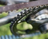 The Gates Carbon Drive offers rust free, lube free quiet performance with the right belt tension. Coastline Cycle Co. The One SSRX 650b bike. © Cyclocross Magazine