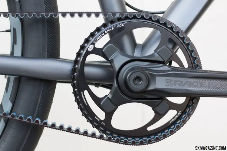 Race Face Aeffect crankset with 50t Carbon Drive CDX ring. Coastline Cycle Co. The One SSRX 650b bike. © Cyclocross Magazine