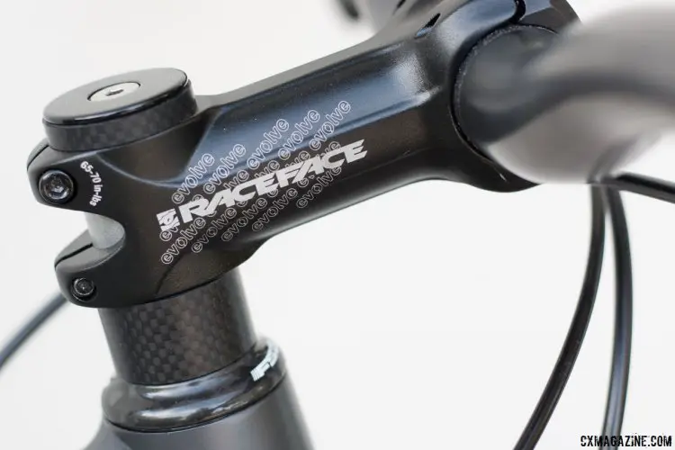 Raceface Evolve alloy stem handles steering on the Coastline Cycle Co. The One SSRX 650b bike. © Cyclocross Magazine