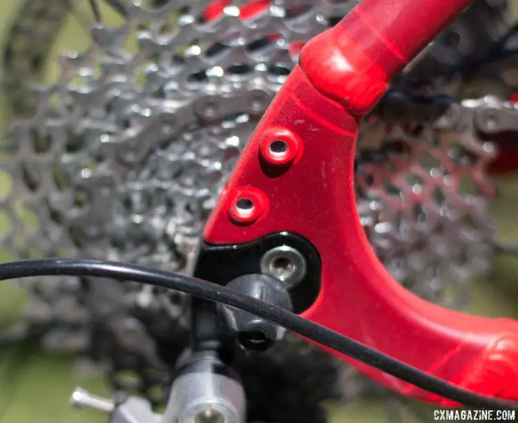 Rack and fender mounts for the "All Road" Hatchet SX gravel bike. Sea Otter Classic 2016. © Cyclocross Magazine